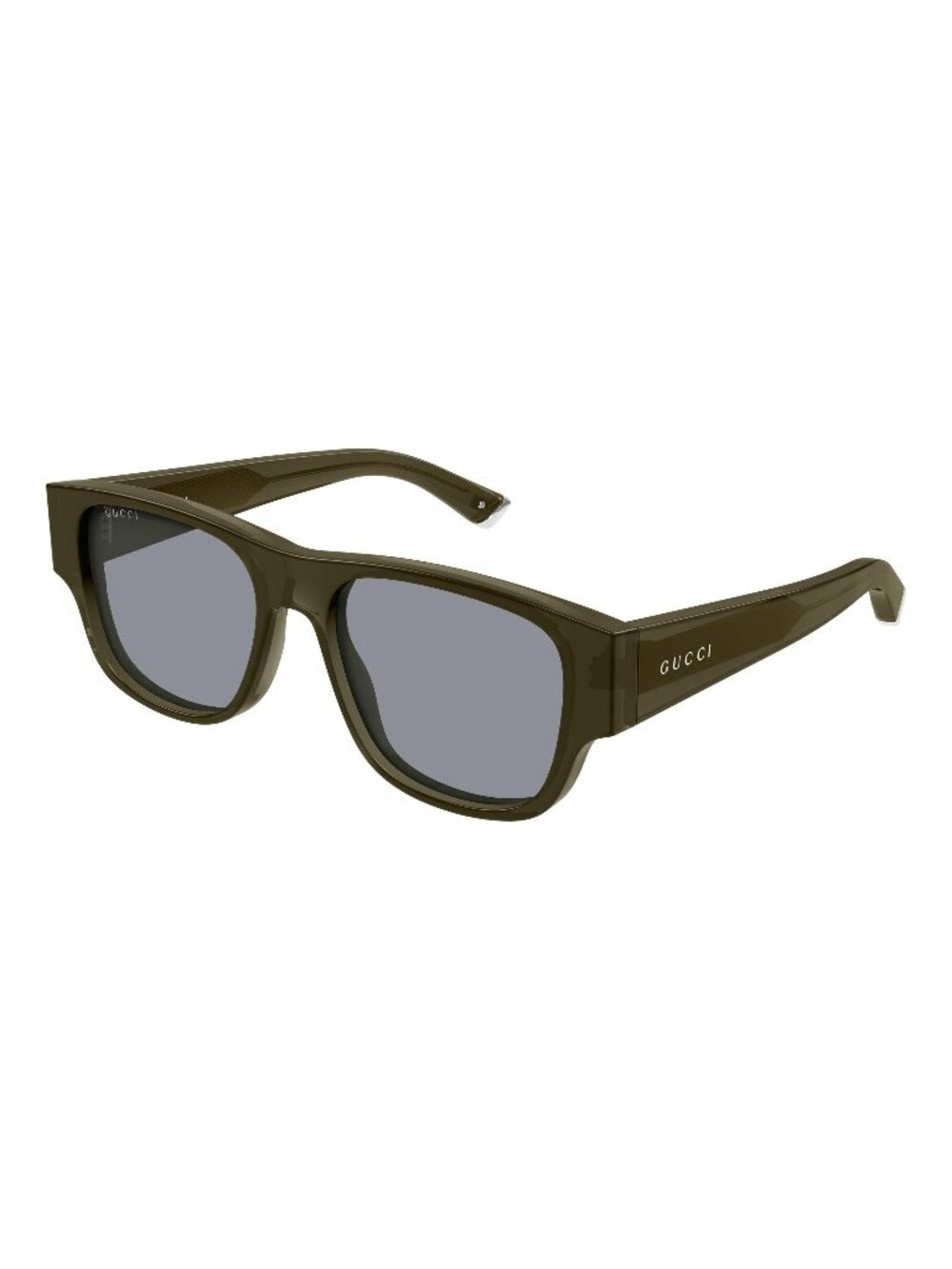 New Gucci Men's Sunglasses Green Grey Lens Acetate Frame GG2075S 003 54
